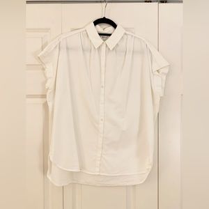 Madewell size medium Central Shirt in Pure White